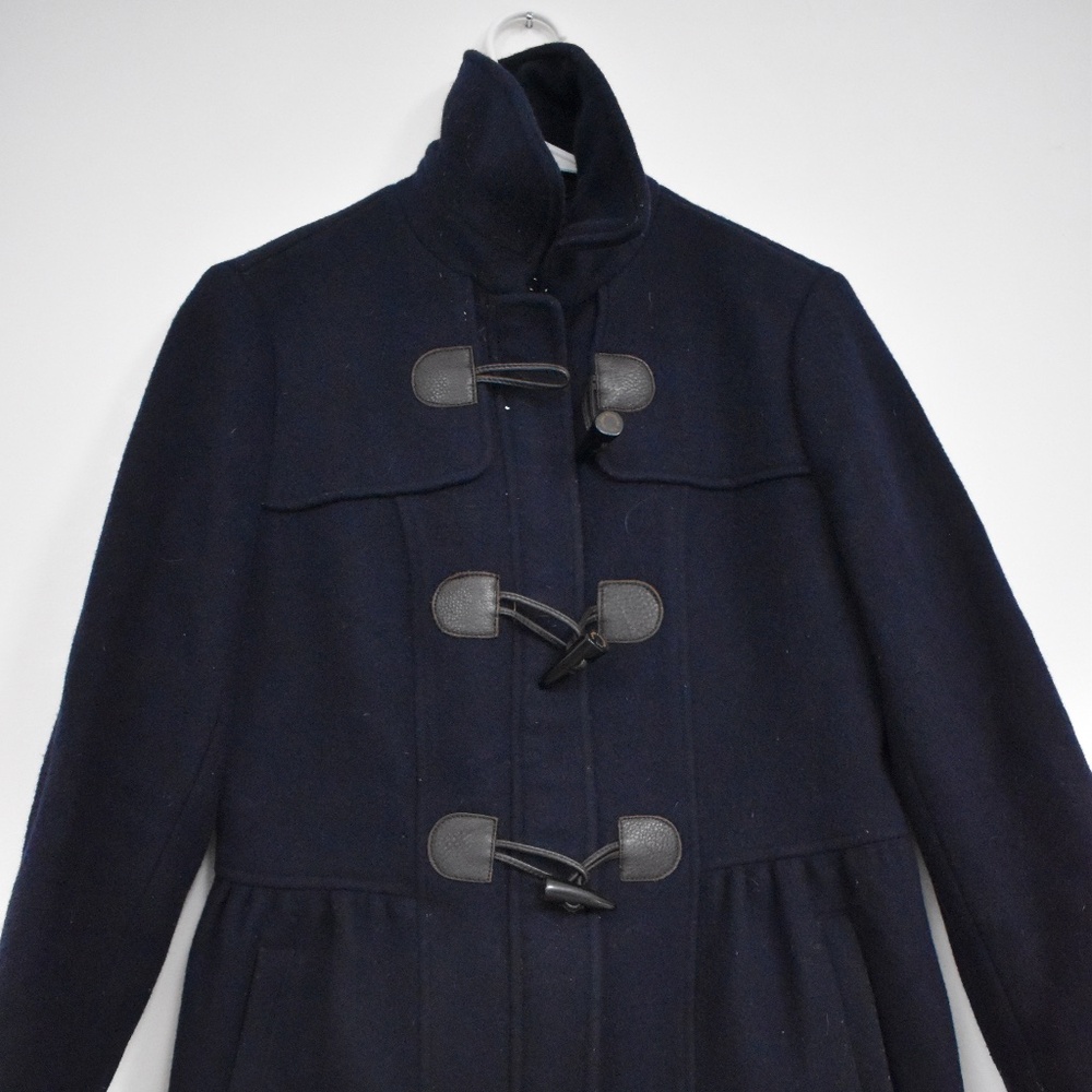 Brooks Brothers Navy Duffel Wool Coat size 8